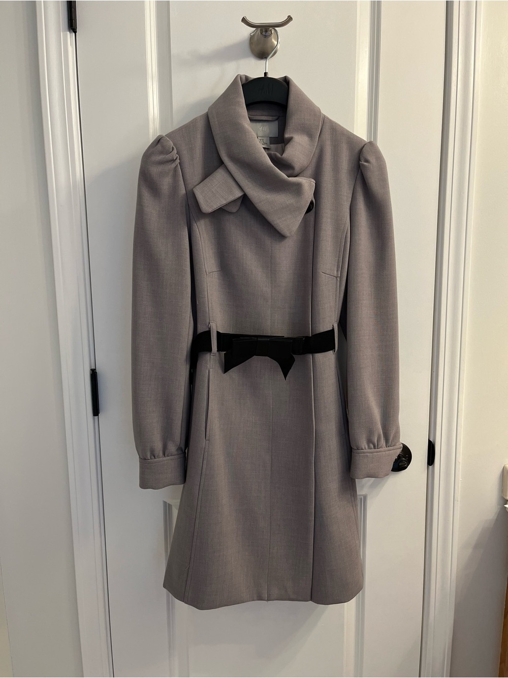 H&M Taupe Trench Coat with Black Belt